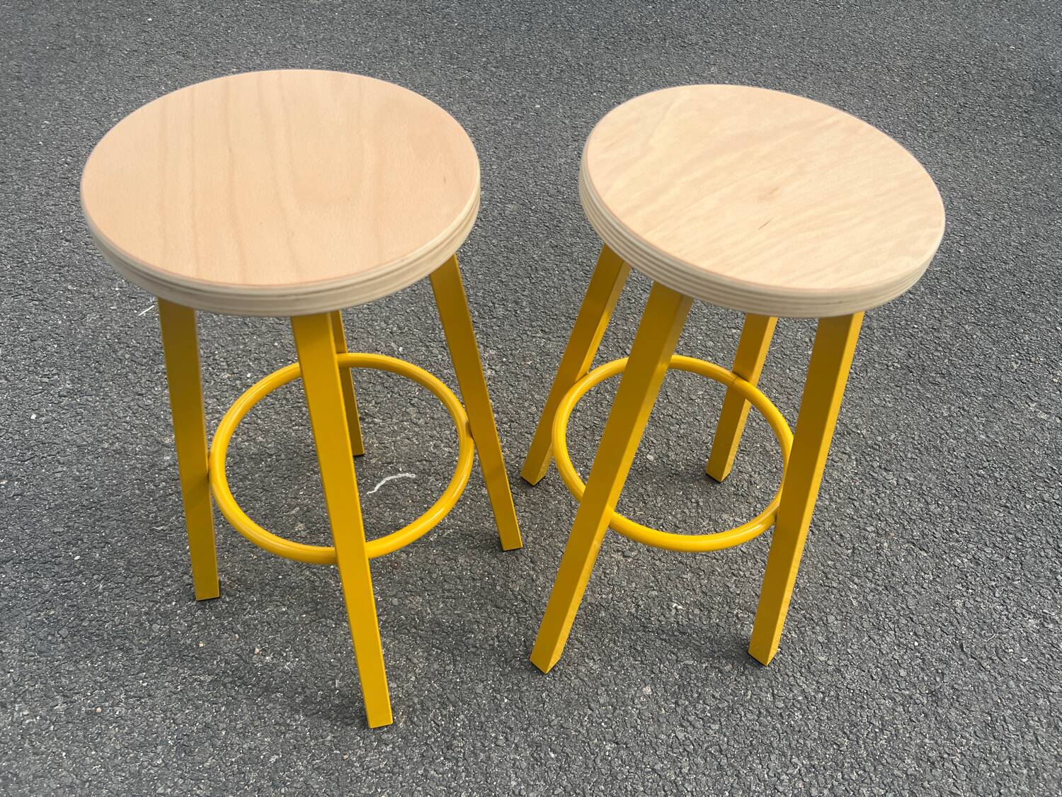 Pair of industrial stools