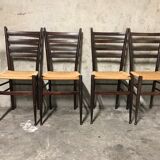 4 danish chairs wood and strings