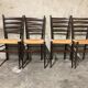 4 danish chairs wood and strings