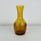 Vase verre bullé ambré vintage