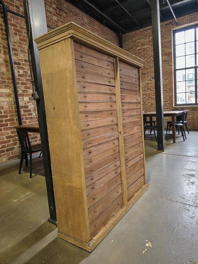 Classeur industriel vintage XL, caisson à tiroirs