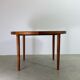 Round extending dining table in teak by Velje 1960s Denmark
