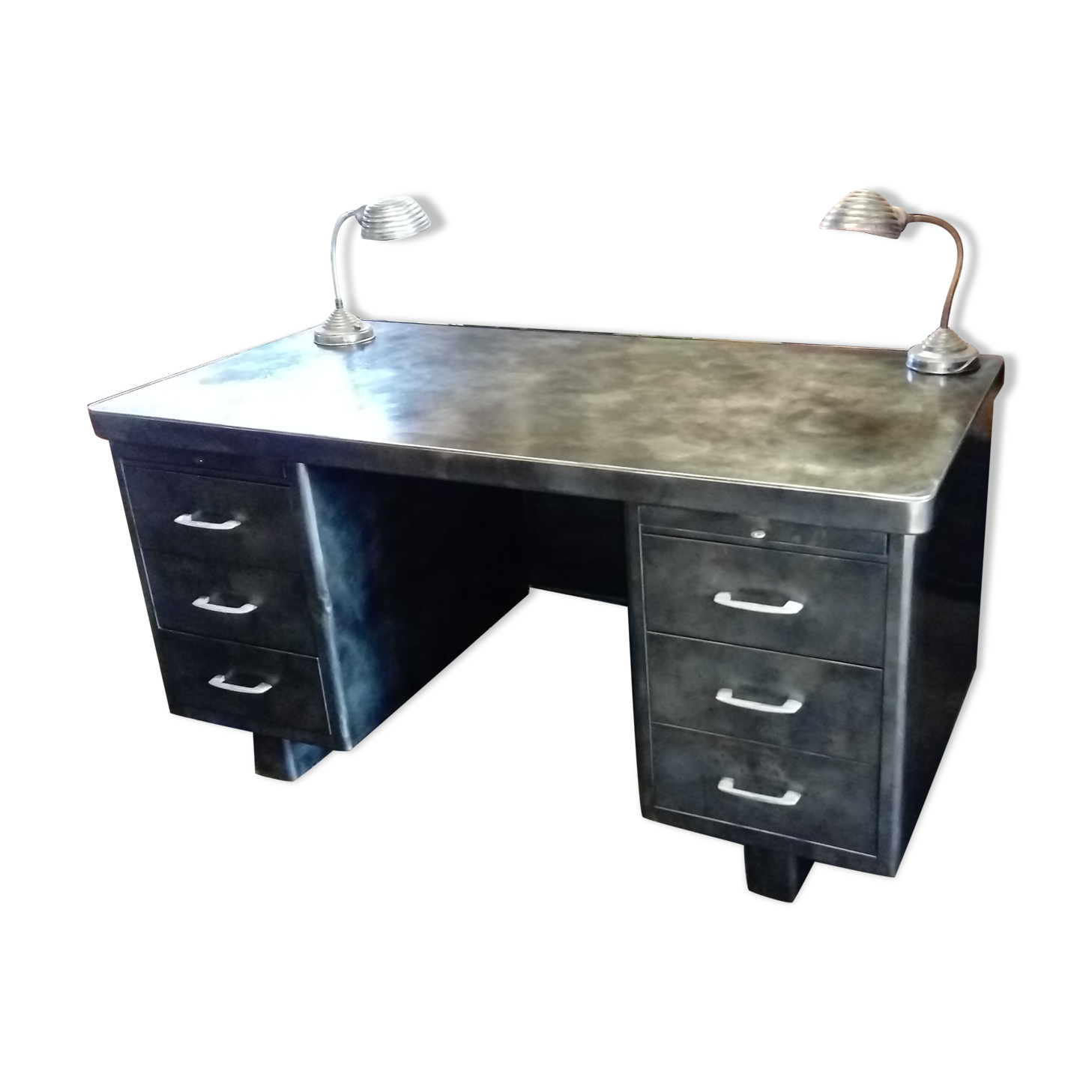 Industrial desk double caissons Roneo