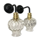Set of two vintage electrified electrified glass wall lamps
