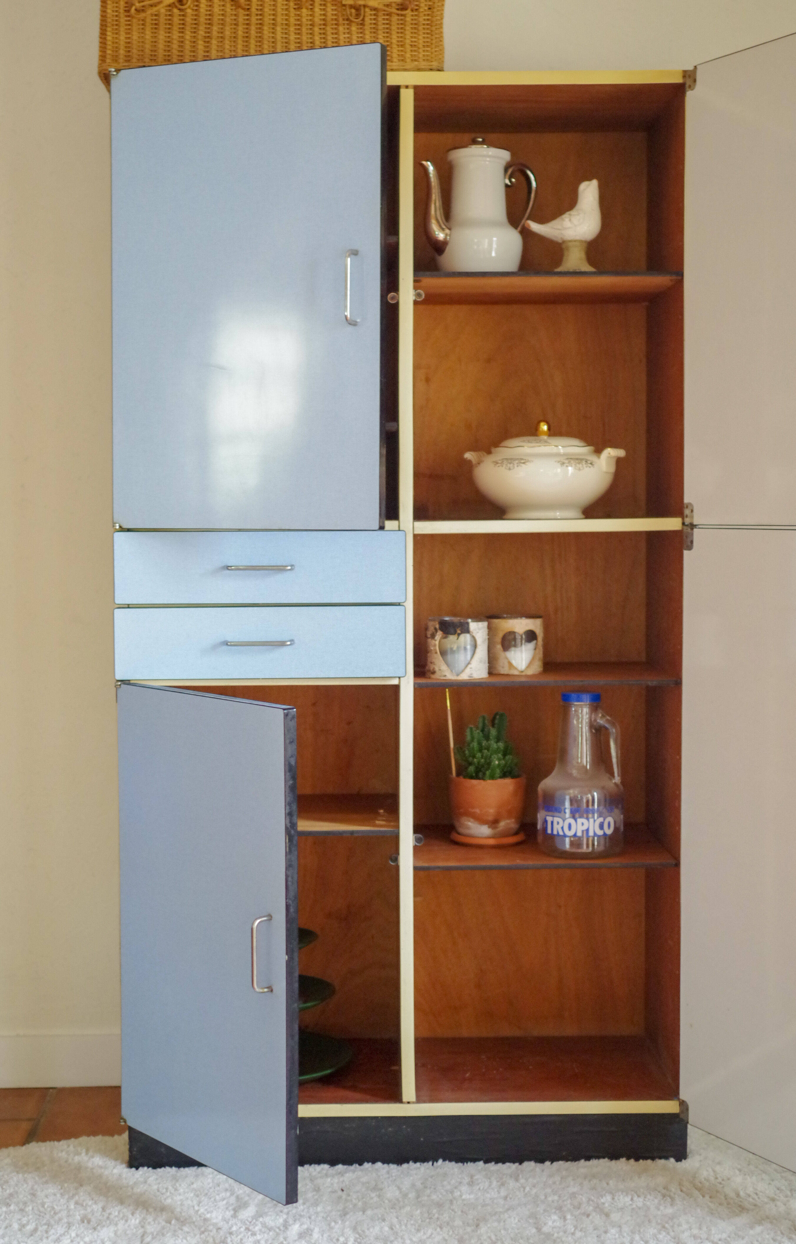 Top buffet in blue formica 60s