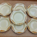 7 assiettes creuses vintage