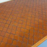 Rectangular wooden and ceramic dining table from the 50s and 60s