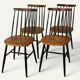 Set of 4 vintage wooden chairs, 1960s