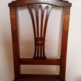 Set of two mahogany chairs, mother-of-pearl inlay, 1930s