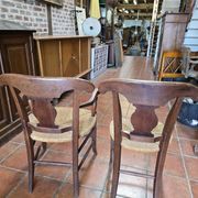Fauteuil campagnard + chaise en chêne