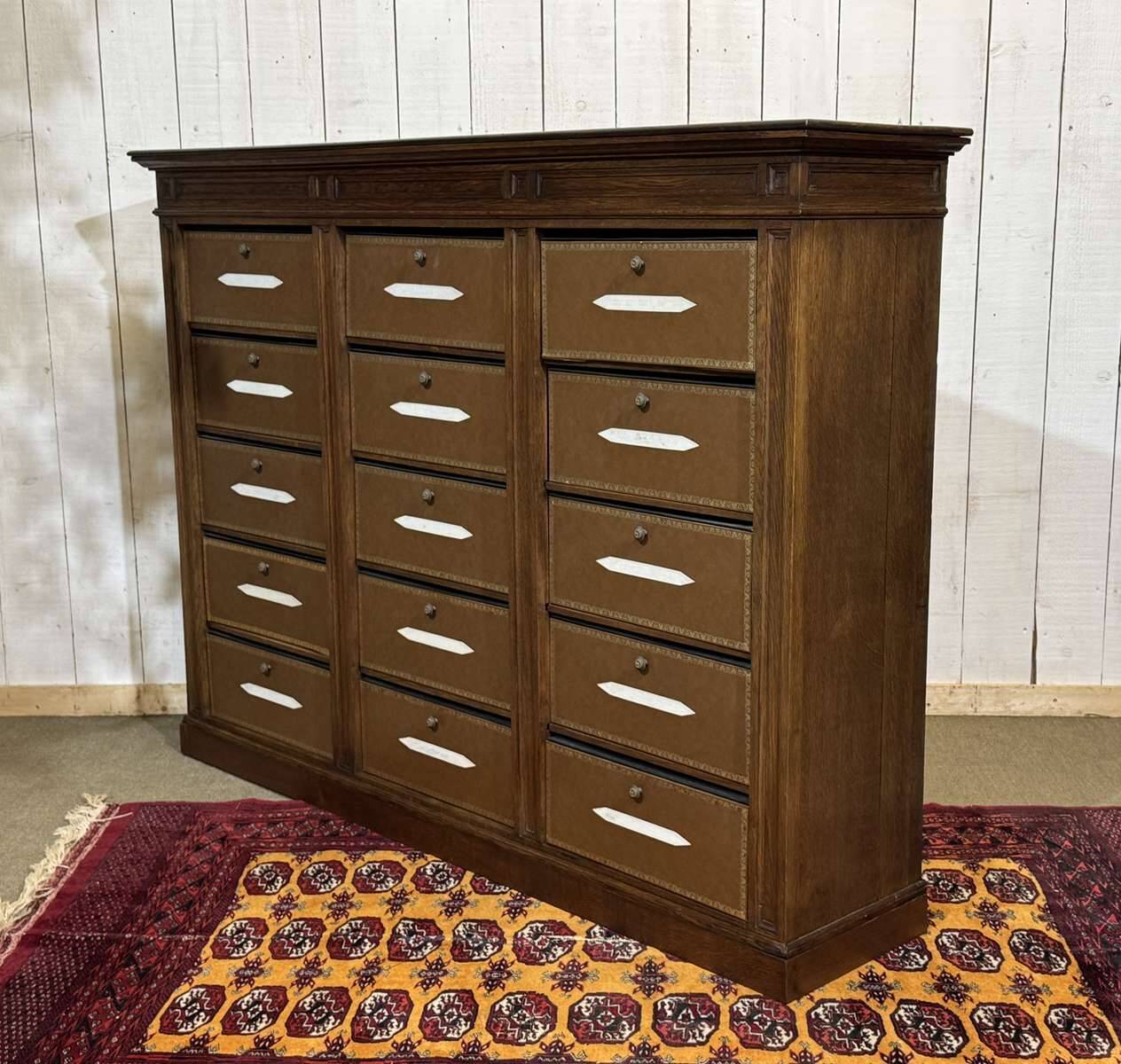 Oak cabinet from the early 20th century at support height.