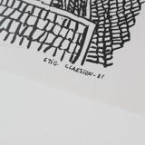 Stig Claesson "Stockholm Roofs" Lithography, 42x32cm, 1981