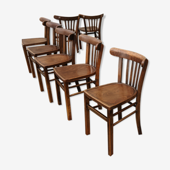 Lot de chaises de bistrot alsacien