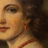 Portrait of a Woman from the 1920s, Oil on Plate, 55 x 60 cm