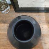 Black asymmetrical tripod vase