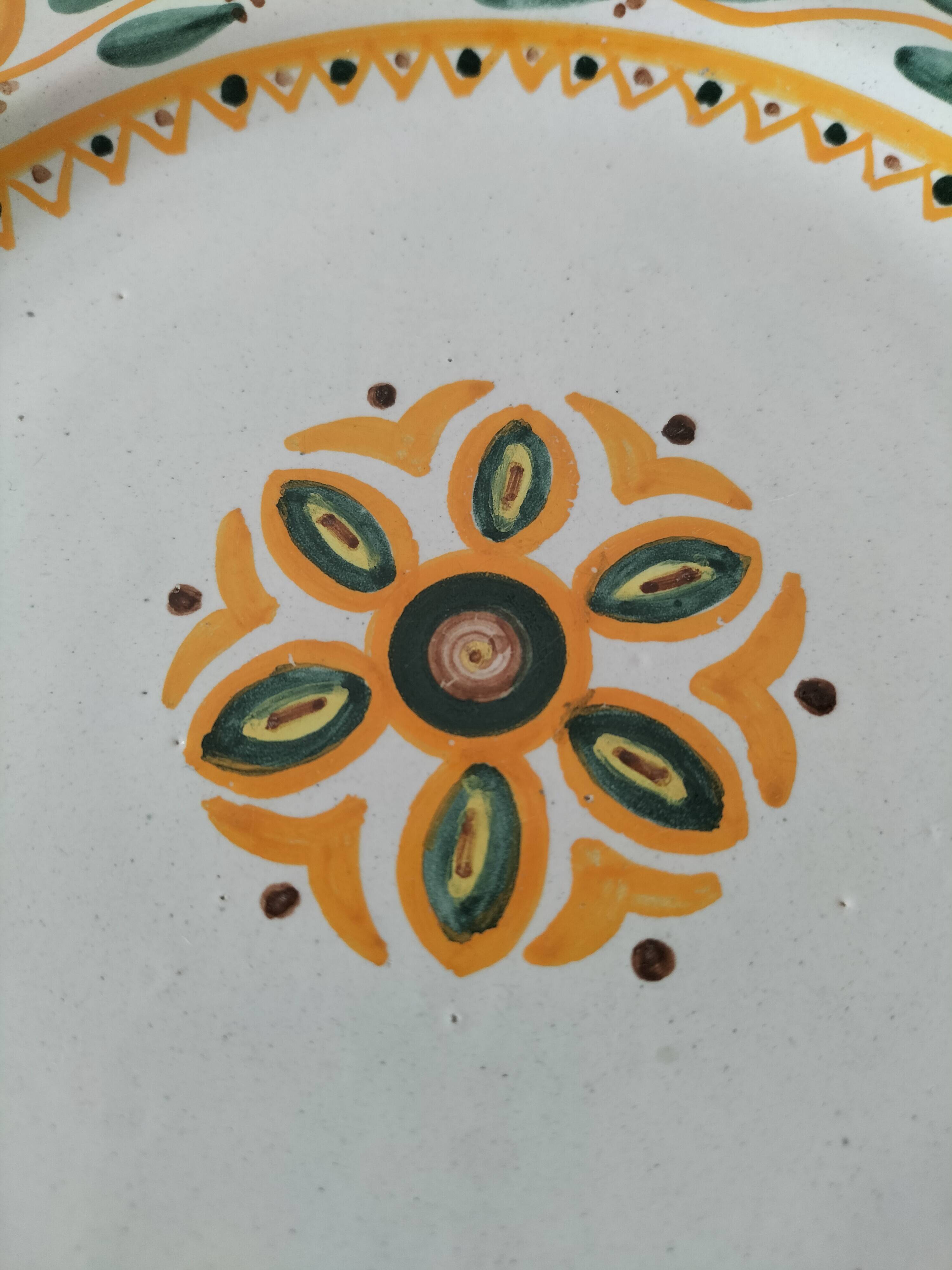 Square dish in earthenware Hubaudière & Bousquet (HB) Quimper