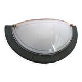 Wall lamp in green and bronze glass and metal made in Italy