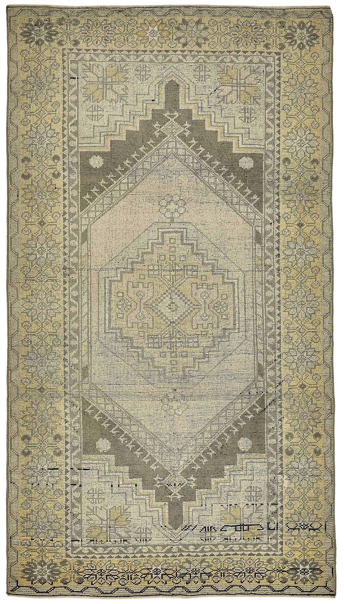 Turkish Vintage Anatolian Rug 127 cm x 217 cm