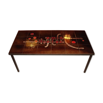 1960 coffee table, painted earthenware