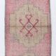Tapis de couloir Oushak rose pâle