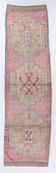 3x11 Soft Pink Modern Oushak Runner Rug, 99x343Cm