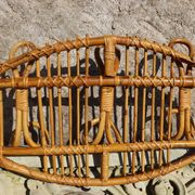 Italian rattan coat rack