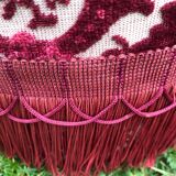 Fringed velvet pouf