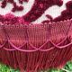 Fringed velvet pouf