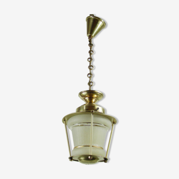 Suspension Lantern brass and glass vestibule