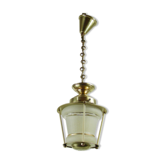 Suspension Lantern brass and glass vestibule