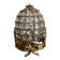 Table lamp in brass, beads and glass pendants
