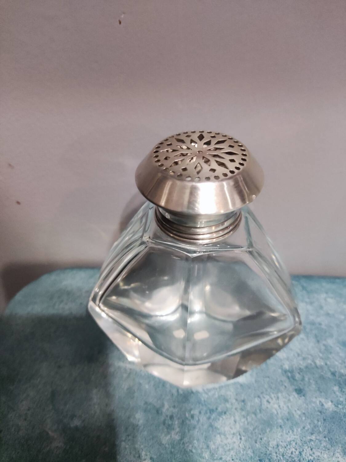 Art Deco Crystal and Silver Shaker