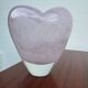 Heart-shaped bubble glass vase from the 1960s.