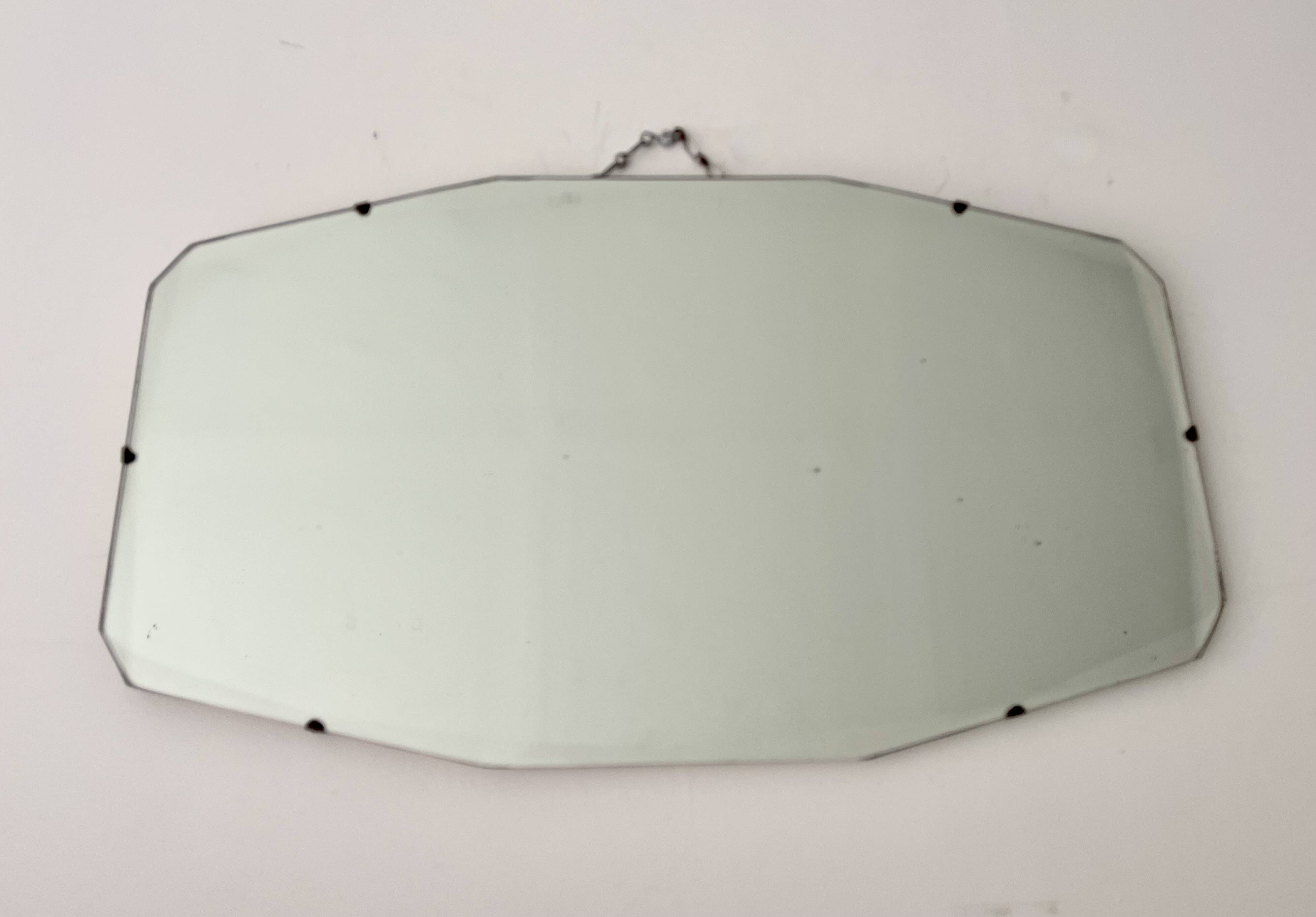 Vintage Wall Mirror with Bevelled Glass