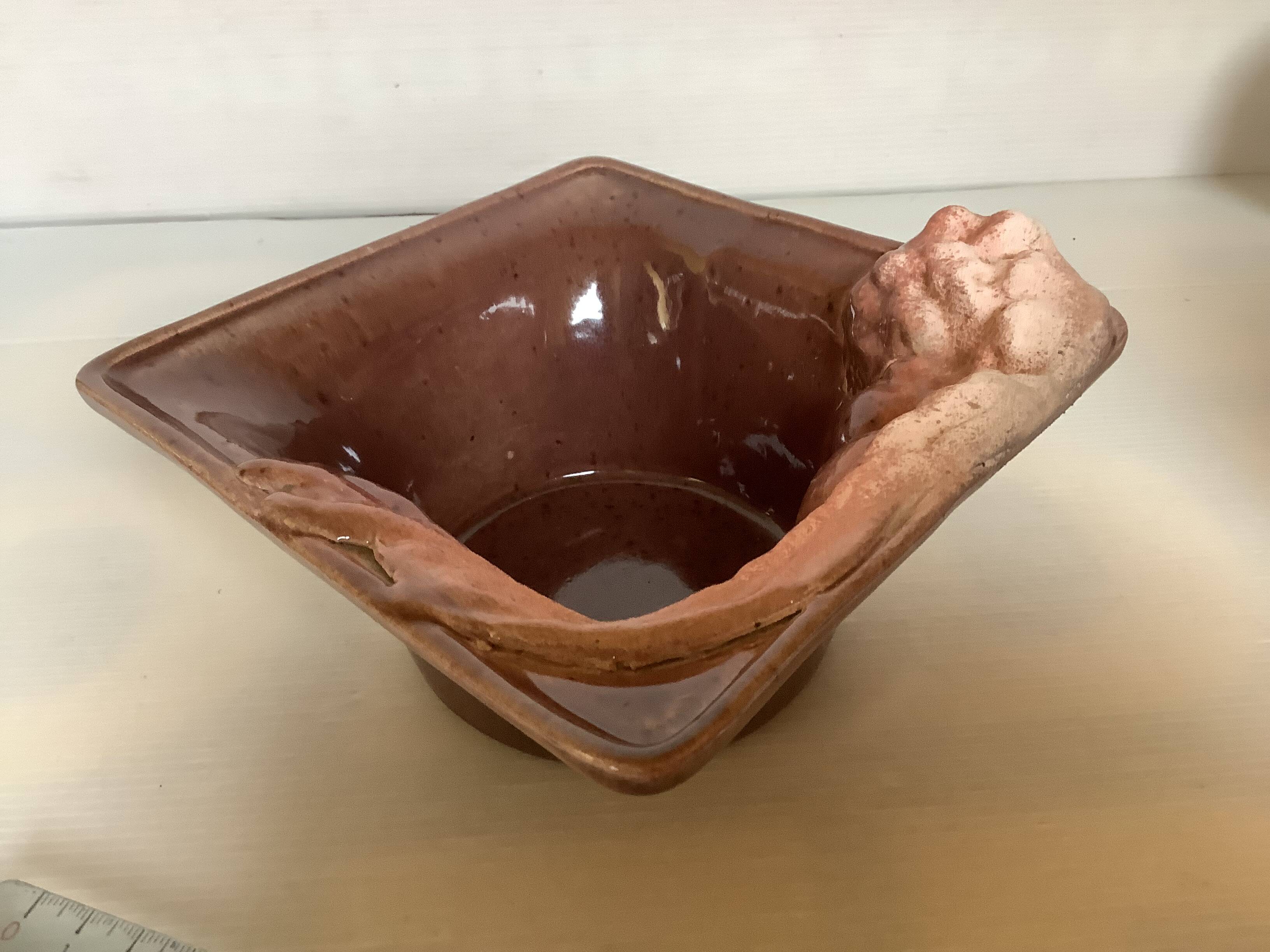 Decorative ceramic tray.