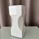 Vintage Sculptural White Ceramic Vase | Postmodern / Memphis Style