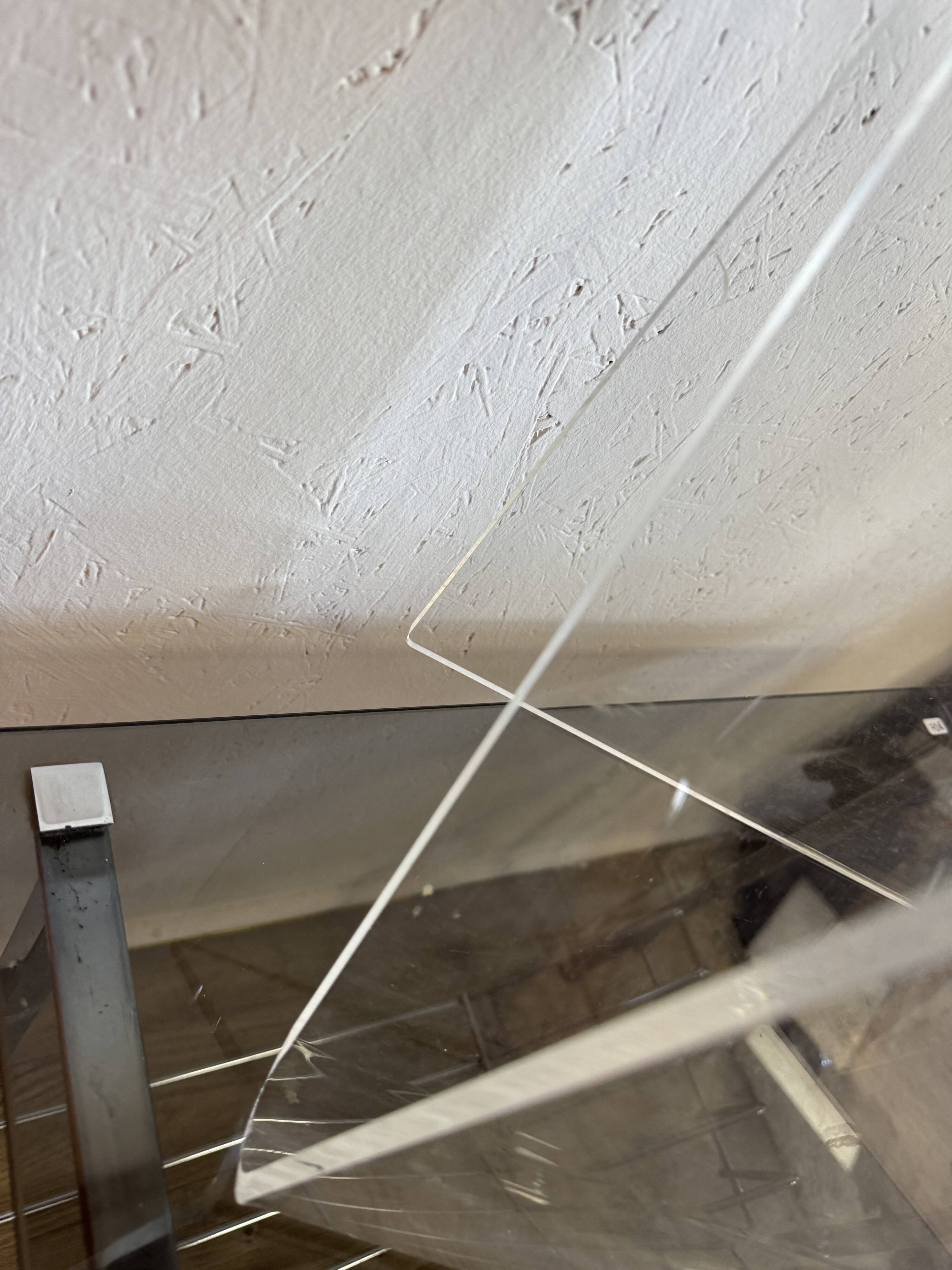 70s plexiglass magazine rack