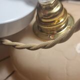 Marbled pink Art Deco glass pendant light