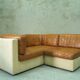 Canapé modulaire en cuir patchwork italien années 1970