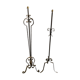 Two wrought iron lamp legs