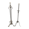 Two wrought iron lamp legs