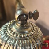 1900 bronze tulip desk or bedside lamp signed vianne 34x22 pretty mod