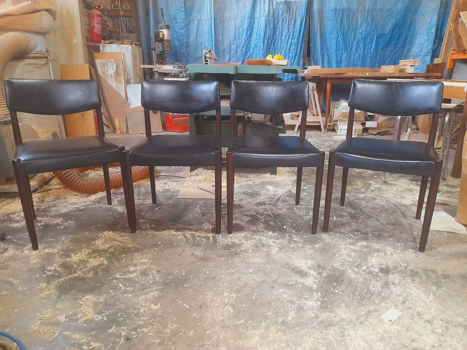 Set 4 vintage scandinavian chairs by zetel behaag