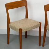 Set of 4 Teak and Wool Dining Chairs by Swegards, Sweden, 1960s