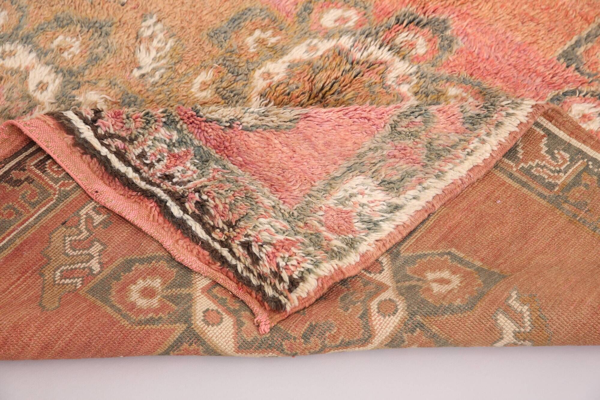 Vintage Moroccan rug 178 x 312 cm - Pink Berber rug - Old Handmade Rug