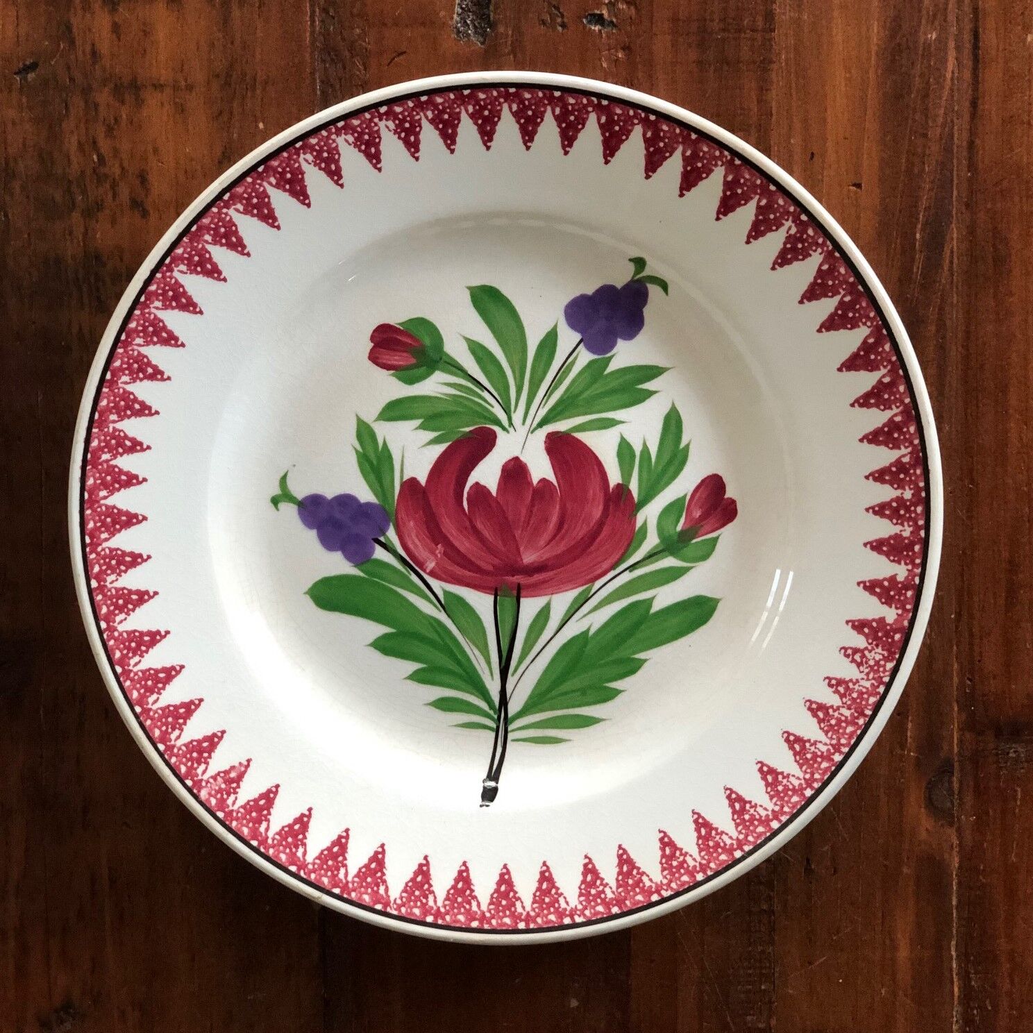 Ancient Plate Opaque of Sarreguemines