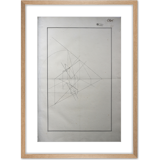 Old drawing - study of geometry - Ecole Royale Polytechnique 1824