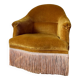 Toad armchair in gold velvet