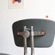 Pair of workshop chairs from the 50s in chrome steel and imitation leather