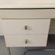 Vintage Bauhaus style desk in melamine and chrome metal from the 1970s.